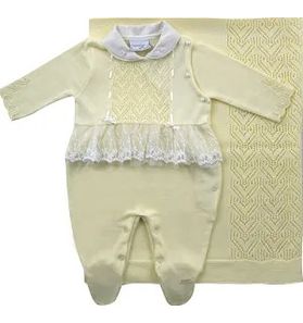 Vestido de Renda Bebê Princesa Babados Lacinhos no Ombro